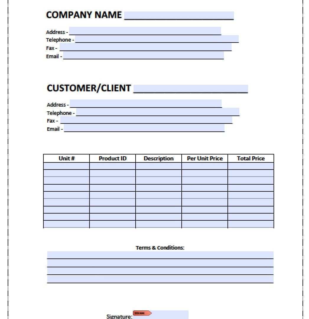 36 Online Blank Invoice Template Microsoft Excel in Word with Blank Invoice Template Microsoft Excel