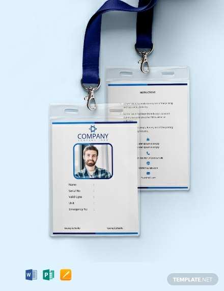 36 Online Company Id Card Template Word Free Download in Photoshop for Company Id Card Template Word Free Download