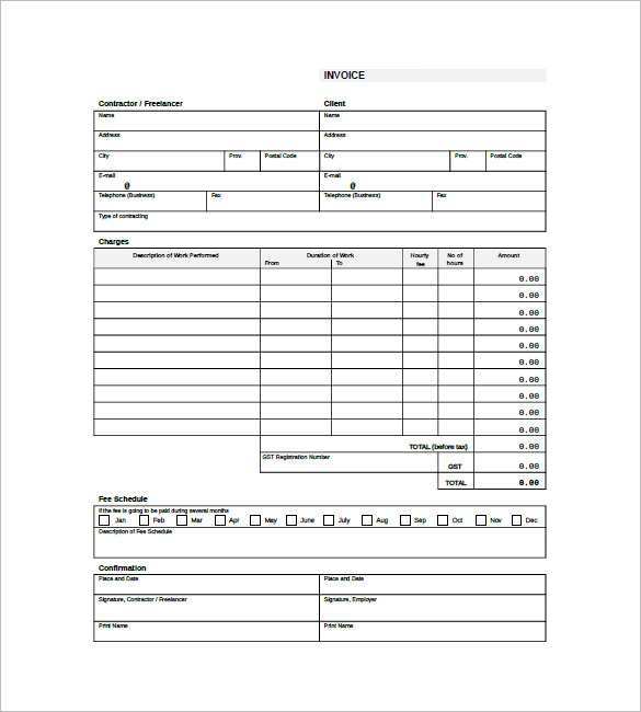 36 Online Free Contract Labor Invoice Template Now with Free Contract Labor Invoice Template