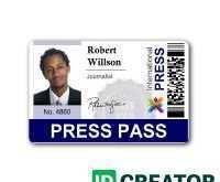36 Report Journalist Id Card Template for Ms Word for Journalist Id Card Template
