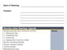 Meeting Agenda Mail Format