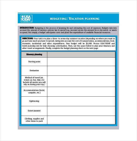 36 Report Travel Planning Budget Template Download by Travel Planning Budget Template