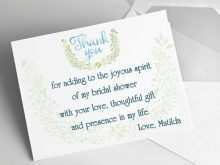 36 The Best Bridal Shower Thank You Card Templates For Free for Bridal Shower Thank You Card Templates