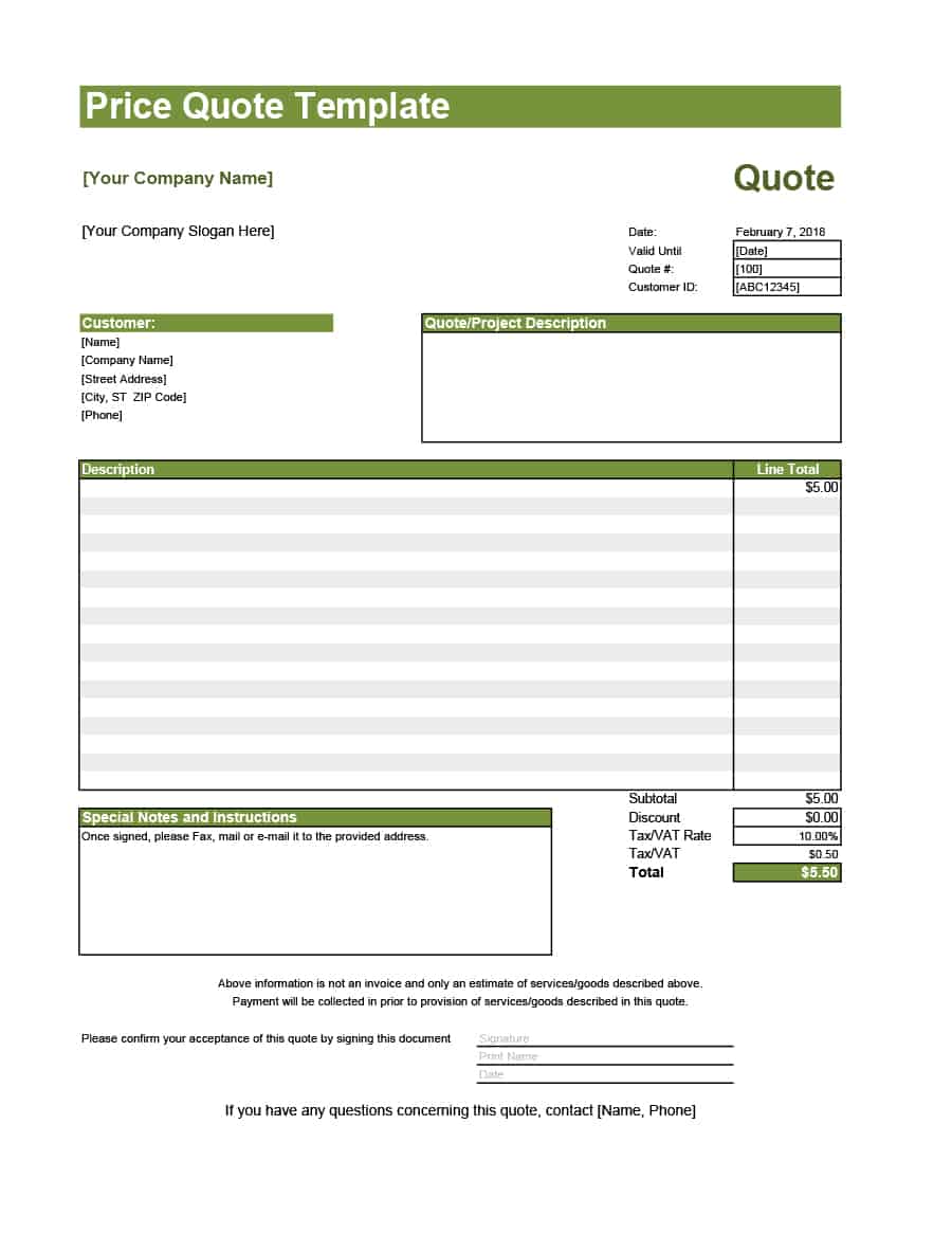 36 The Best Quotation Invoice Template With Stunning Design with Quotation Invoice Template