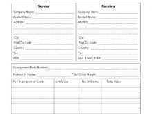 Us Customs  Invoice Template