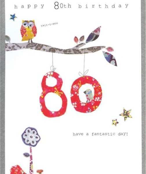 37 Best 80Th Birthday Card Template Maker with 80Th Birthday Card Template