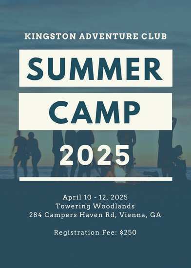 37 Best Camp Flyer Template For Free for Camp Flyer Template
