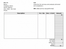 37 Blank Invoice Template For A Contractor For Free with Invoice Template For A Contractor