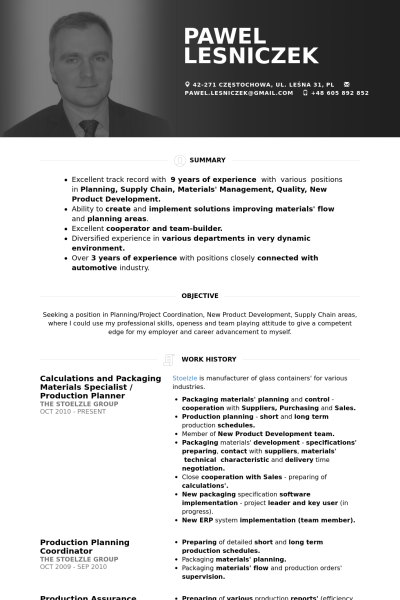 37 Blank Production Planner Cv Template in Photoshop for Production Planner Cv Template