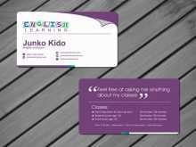 Business Card Template English Teacher