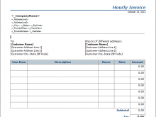 37 Create Hourly Pay Invoice Template Now with Hourly Pay Invoice Template