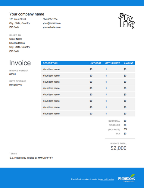 garage invoice template pdf cards design templates