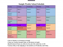 6 Day School Schedule Template