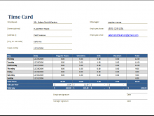 37 Customize Our Free Time Card Template For Excel Now by Time Card Template For Excel