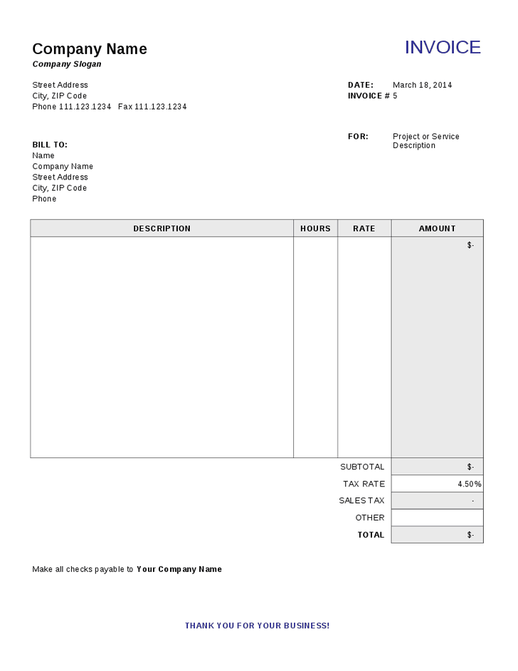 37 Free Invoice Template Without Company Name For Free by Invoice Template Without Company Name