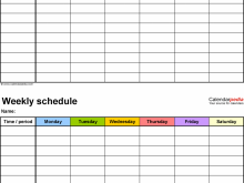 37 Free Printable Blank Weekly Class Schedule Template PSD File by Blank Weekly Class Schedule Template