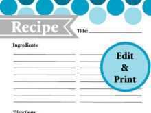 37 Free Printable Editable Recipe Card Template For Word Photo by Editable Recipe Card Template For Word