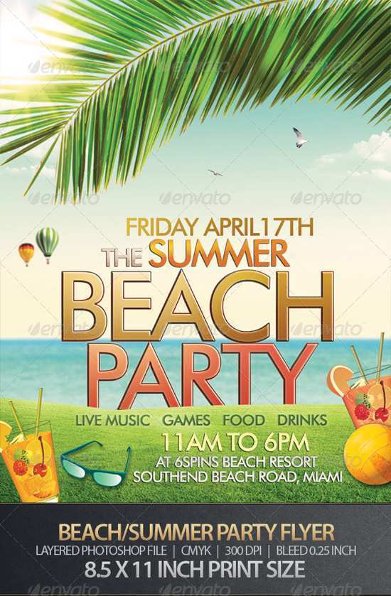 37 Free Summer Party Flyer Template Free for Ms Word by Summer Party Flyer Template Free
