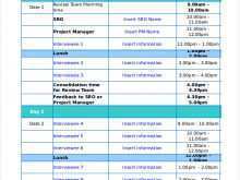 37 Online Interview Schedule Sheet Template 2 PSD File by Interview Schedule Sheet Template 2