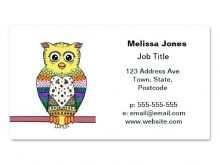 Printable Owl Card Template