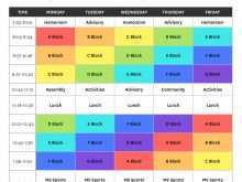 37 Standard 6 Day School Schedule Template Formating for 6 Day School Schedule Template
