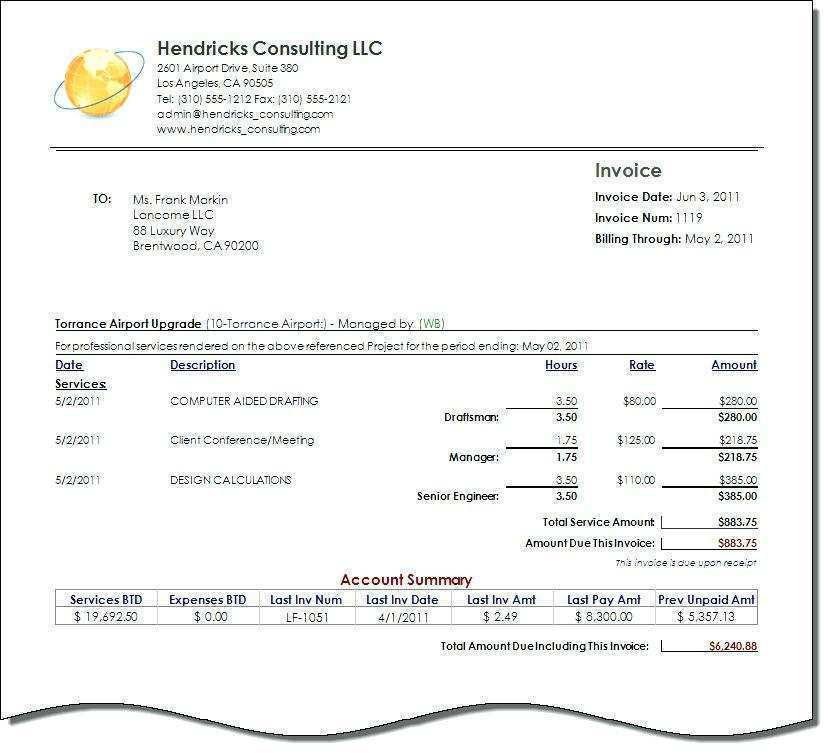 37 Visiting Legal Consulting Invoice Template for Ms Word by Legal Consulting Invoice Template