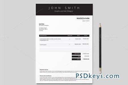 37 Visiting Psd Invoice Template For Free for Psd Invoice Template