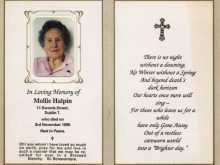 38 Blank Funeral Prayer Card Template For Word Now with Funeral Prayer Card Template For Word