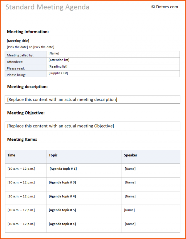 38 Blank Meeting Agenda Table Template Download by Meeting Agenda Table Template