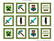 38 Blank Minecraft Birthday Card Template Printable Photo by Minecraft Birthday Card Template Printable