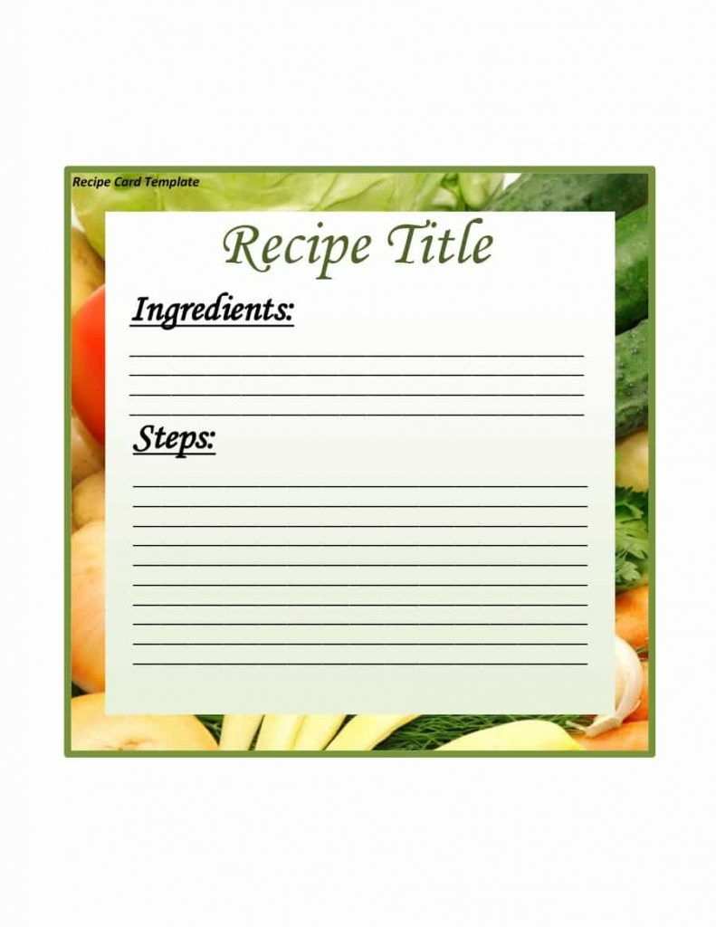 38 Blank Recipe Card Template You Can Type On for Recipe Card Template You Can Type On