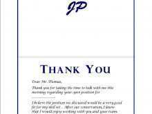 Thank You Card Template Job Interview