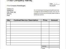 Contractor Monthly Invoice Template