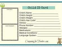 38 Creative Kid Id Card Template Free Maker by Kid Id Card Template Free