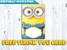 38 Customize Minion Thank You Card Template For Free for Minion Thank You Card Template