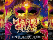 Mardi Gras Party Flyer Templates Free