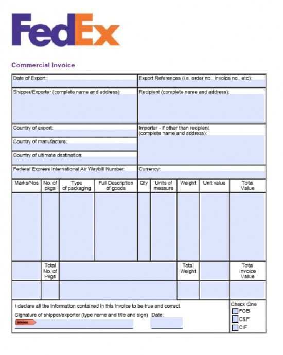 38 Free Invoice Template Fedex Layouts by Invoice Template Fedex