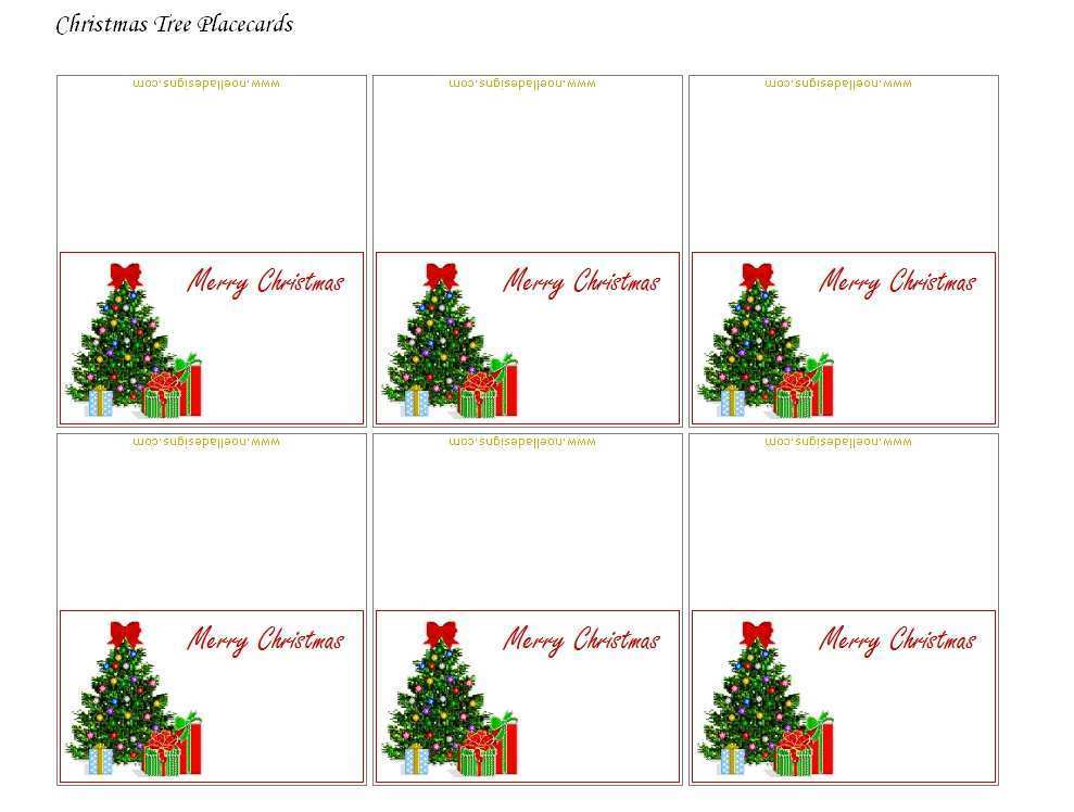 Printable Place Card Template Free Christmas