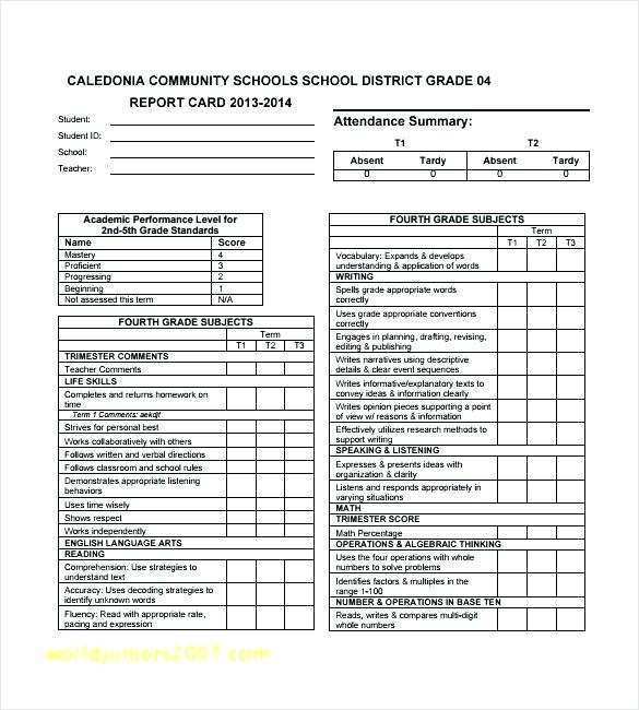 DepEd Report Card Template