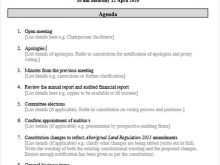 Meeting Agenda Outline Template