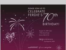 38 Online 70Th Birthday Card Template Free With Stunning Design with 70Th Birthday Card Template Free