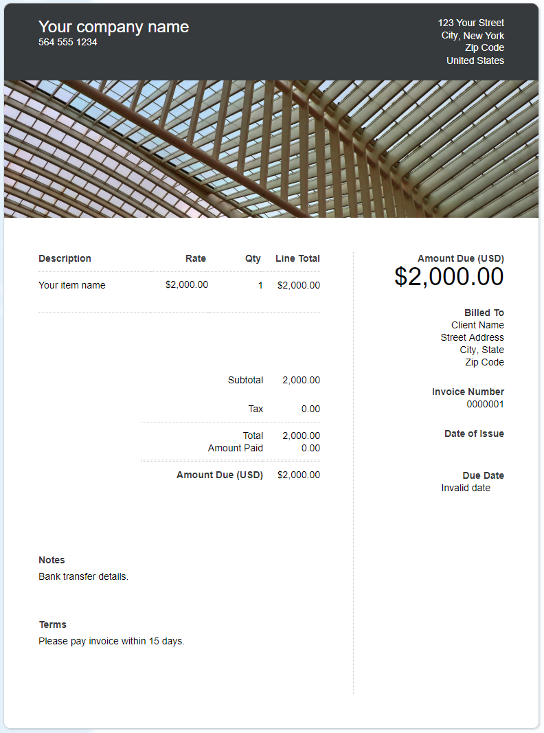 Get Invoice Template New York Gif