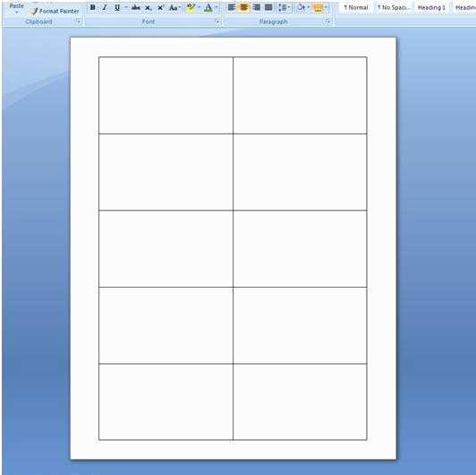 How Do You Get A Blank Card Template In Word