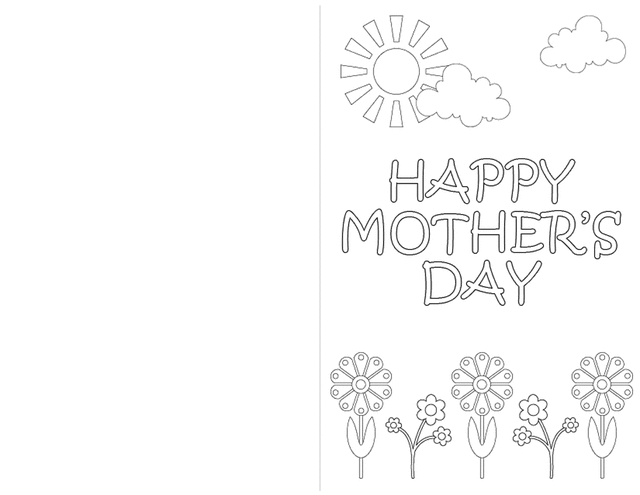 38 The Best Mother S Day Card Templates To Colour Templates for Mother S Day Card Templates To Colour