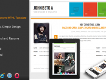 38 The Best One Page Vcard Template Free PSD File for One Page Vcard Template Free