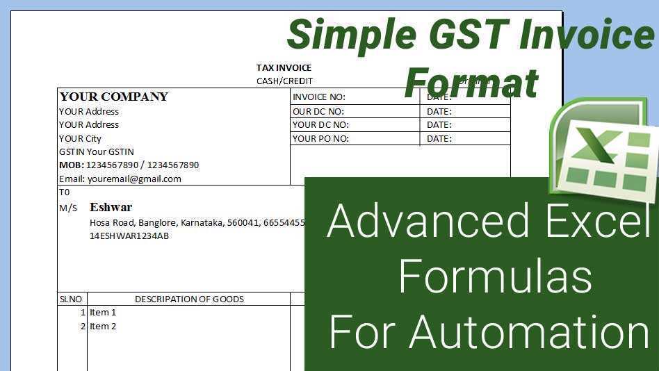 38 Visiting Blank Invoice Format With Gst Now with Blank Invoice Format With Gst