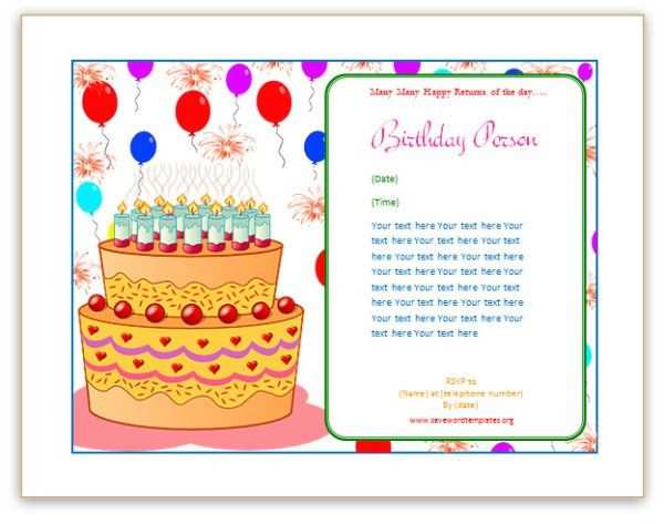 39 Adding Birthday Card Template In Word Maker by Birthday Card Template In Word