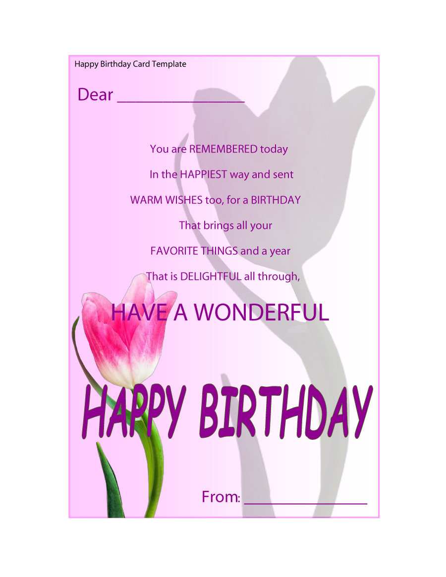 happy birthday card template printable cards design