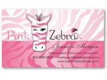 39 Blank Pink Zebra Business Card Templates in Photoshop with Pink Zebra Business Card Templates