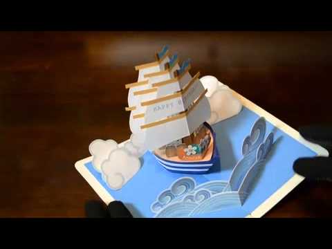 39 Blank Pop Up Card Boat Tutorial PSD File with Pop Up Card Boat Tutorial